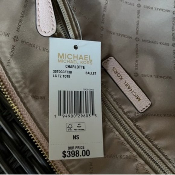 MICHAEL KORS Charlotte Large Top Zip Tote Ballet - Picture 8 of 16